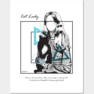 Cat Lady version 9 Posters and Art